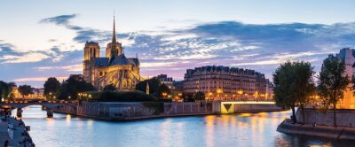 Fototapete Panorama von Paris und Notre-Dame