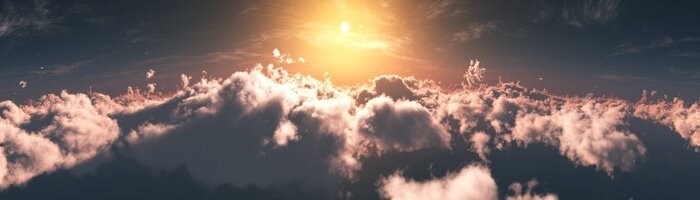 Fototapete Panorama von Pastellwolken