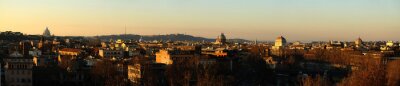 Panorama von Rom bei Sonnenuntergang