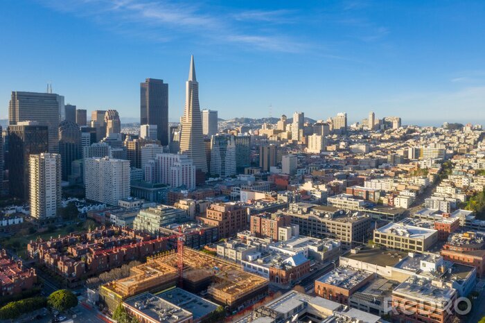 Fototapete Panorama von San Francisco am Morgen
