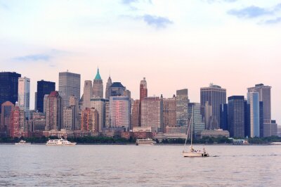 Fototapete Panorama von Stadtteil Manhattan