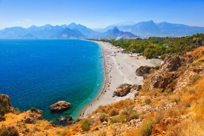 Fototapete Panorama von Strand in der Türkei