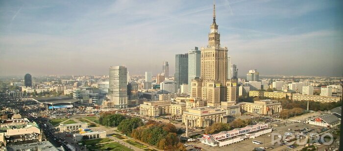 Fototapete Panorama von Warschau