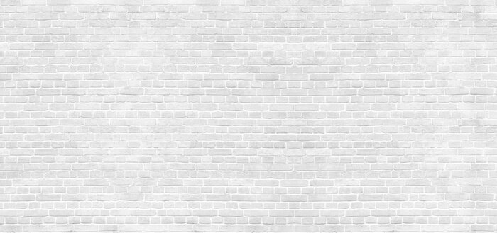 Fototapete Panoramische weiße Ziegelwand