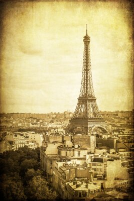 Fototapete Paris auf Textur Vintage