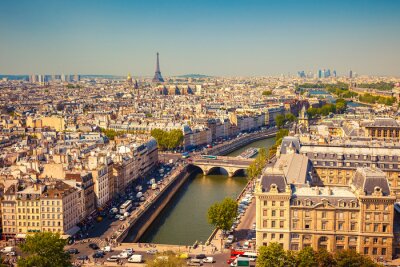Fototapete Paris aus Vogelperspektive
