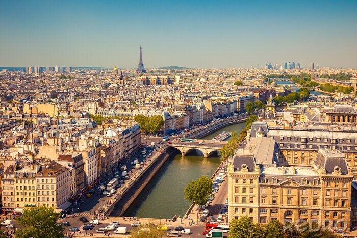 Fototapete Paris aus Vogelperspektive