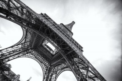 Fototapete Paris Eiffelturm aus Froschperspektive