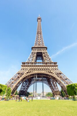 Fototapete Paris Eiffelturm und Touristen