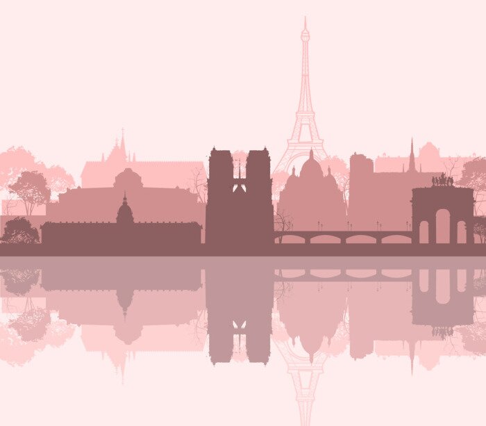 Fototapete Paris Frankreich Skyline der Stadt