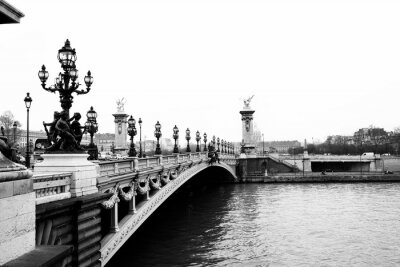 Fototapete Paris schwarz-weiß