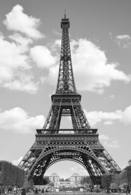 Fototapete Paris schwarz-weißer Turm