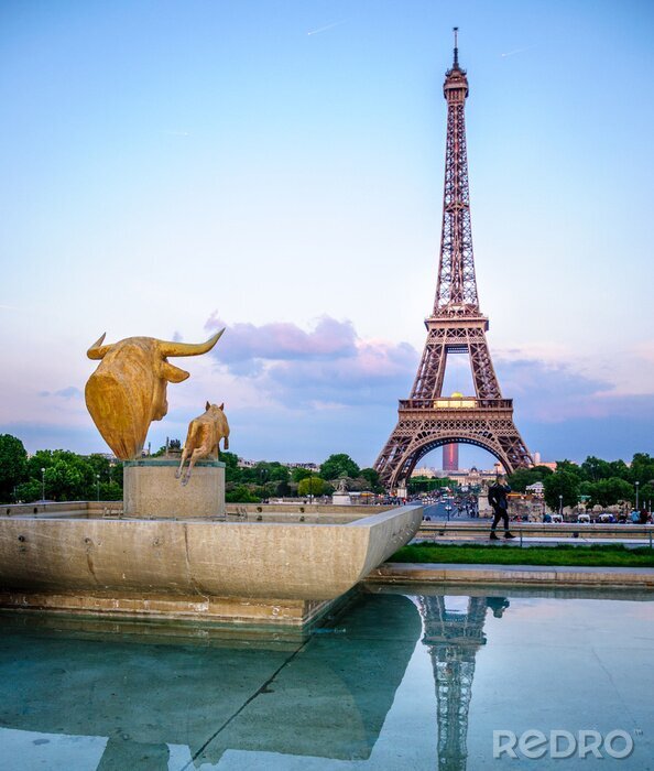 Fototapete Paris und Eiffelturm 3D