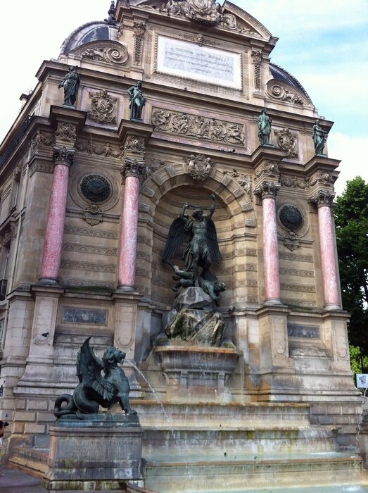 Fototapete Paris und Fontaine  Saint-Michel