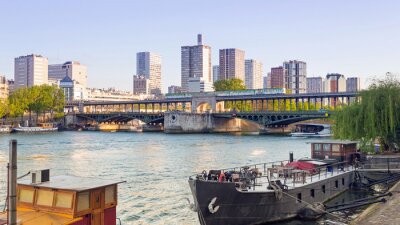 Fototapete Paris und Hafen an der Seine