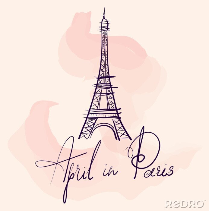 Fototapete Paris. Vektor-Illustration