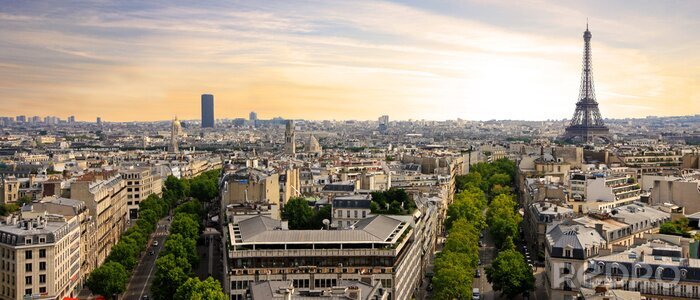 Fototapete Pariser Blick auf Stadt
