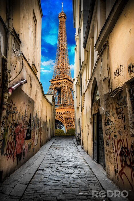 Fototapete Pariser Eiffelturm Straßen