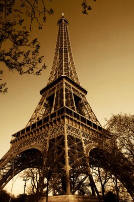 Fototapete Pariser Eiffelturm Vintage