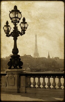Fototapete Pariser Laterne in braunen Farben