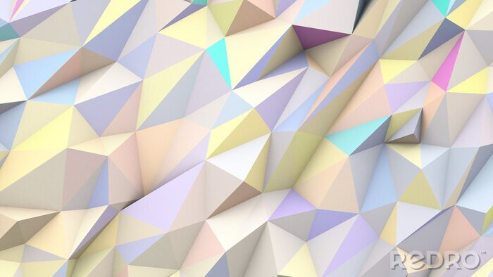 Fototapete Pastel Zusammenfassung Dreiecke Poly Farben geometrischen Hintergrund