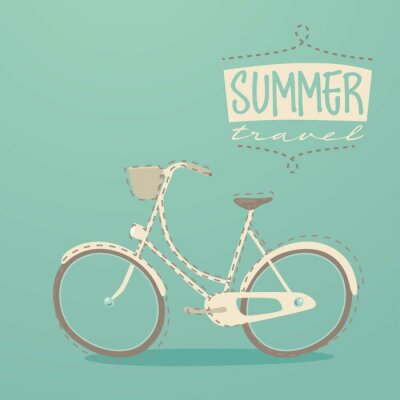 Fototapete Pastell-Motiv mit Fahrrad
