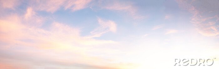 Fototapete Pastell-Panorama mit Wolken