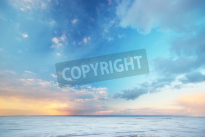 Fototapete Pastellfarbener Himmel über Ozean