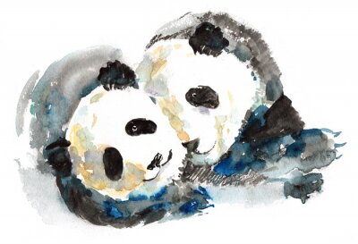 Fototapete Pastellmuster mit pandas