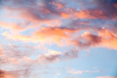 Fototapete Pastelltöne der untergehenden Sonne