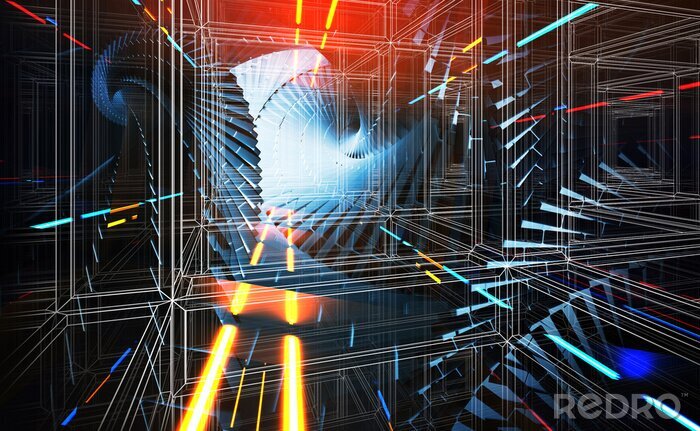 Fototapete Perspektive der räumlichen Abstraktion