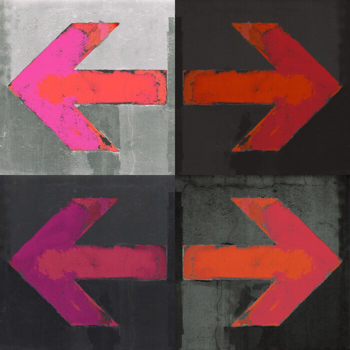 Fototapete Pfeile auf Graffiti