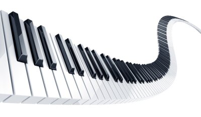 Fototapete Piano Tastatur 3D