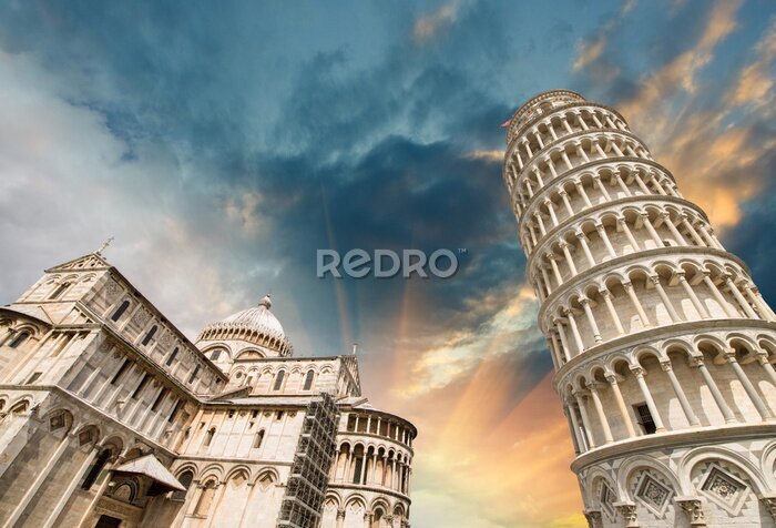 Fototapete Pisa und der Platz der Wunder in der Toskana