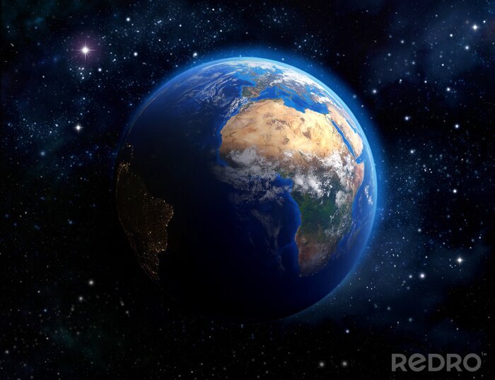Fototapete Planet Erde mit Afrika