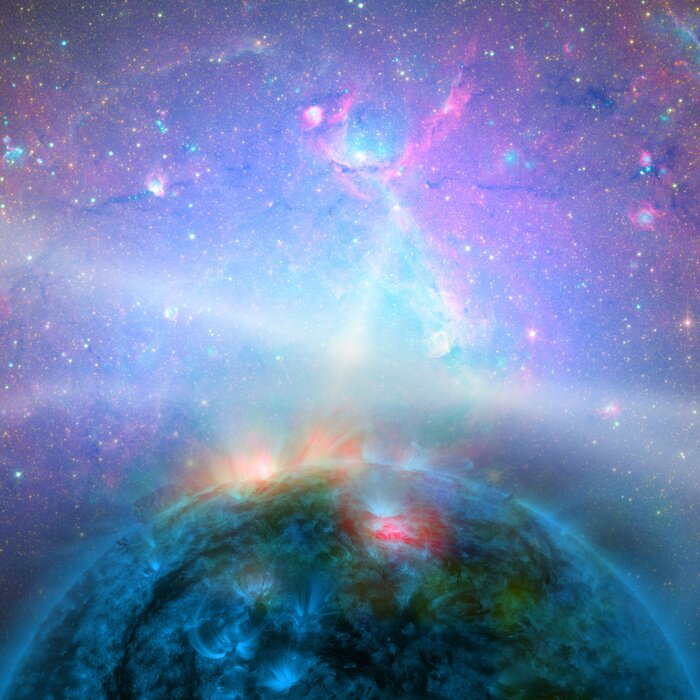 Fototapete Planet und Sterne