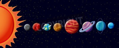Fototapete Planeten im Sonnensystem