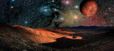 Planeten und das Universum fotografische Darstellung