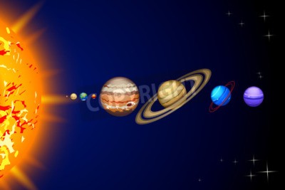 Fototapete Planeten von Sonne bis Neptun