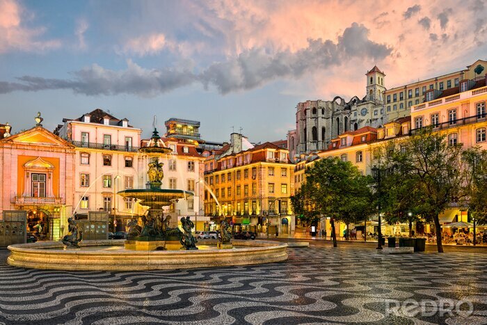 Fototapete Platz in Lissabon