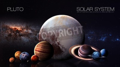 Fototapete Pluto und andere Planeten