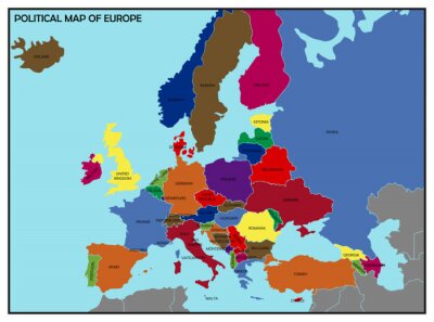 Politische Karte von Europa