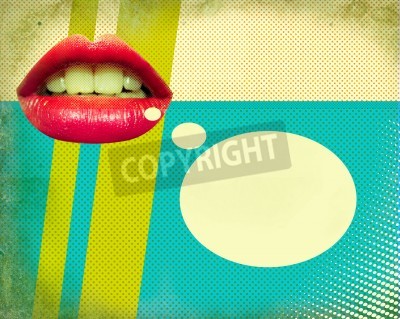 Fototapete Pop-Art-Lippen