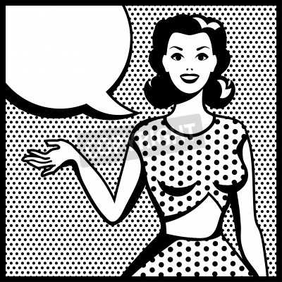 Fototapete Pop-Art-Mädchen