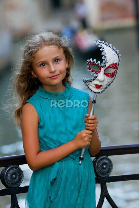 Fototapete Portrait der schönen Mädchen in der Altstadt - Venedig, Italien