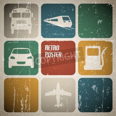 Fototapete Poster mit Zug Motorisierung