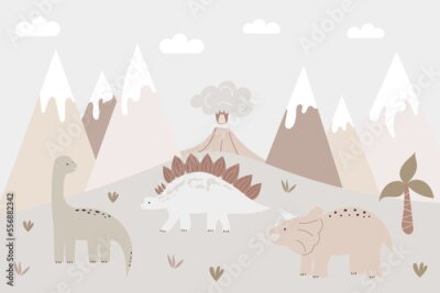 Fototapete Prähistorisches Land der Dinosaurier