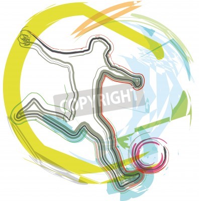 Fototapete Präzises Fußballmuster