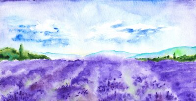 Provenzalische Landschaft mit Lavendel