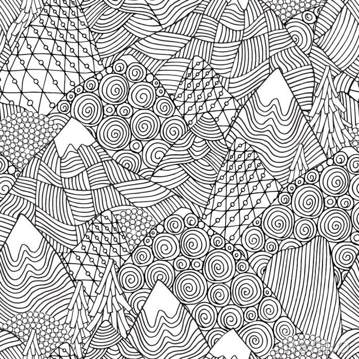 Fototapete Psychedelische Uzumaki-Landschaft